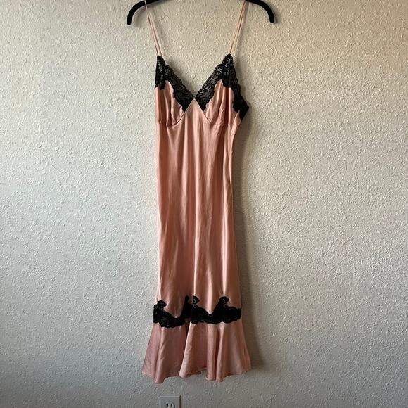 Victoria's Secret Other - Y2K Victoria’s Secret Silk Lace Pink Slip Dress Size Medium